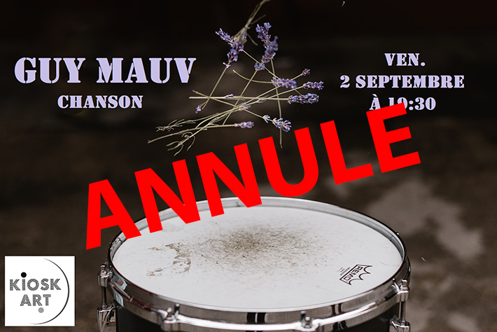 Concert vendredi 2 septembre 2022 à 16h00 – GUY MAUV (Folk, Jazz )
